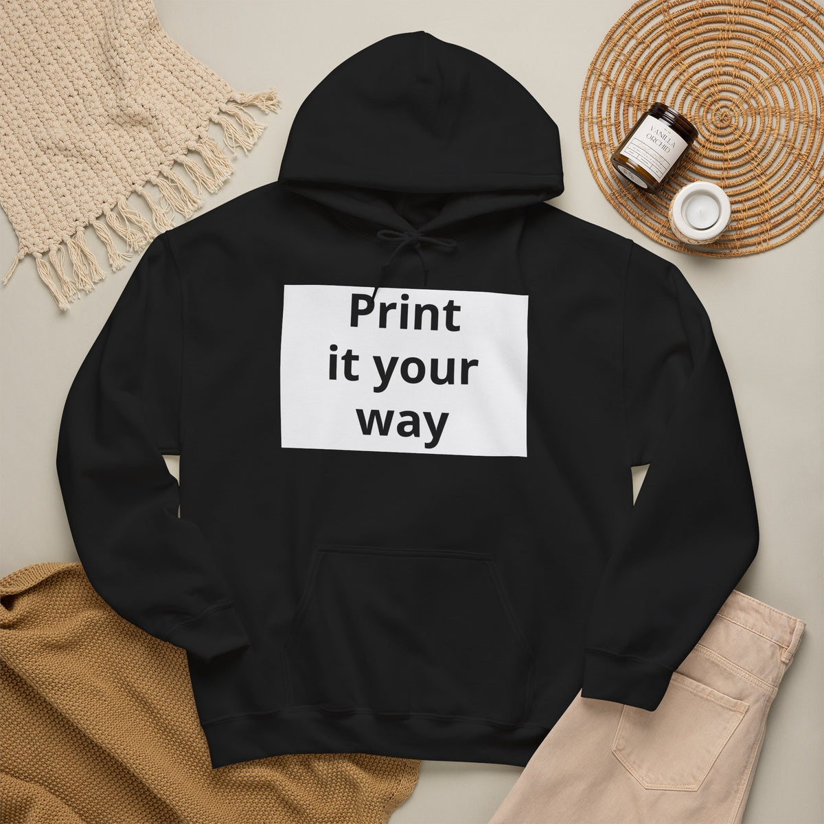 Hoodie Branco Personalizável