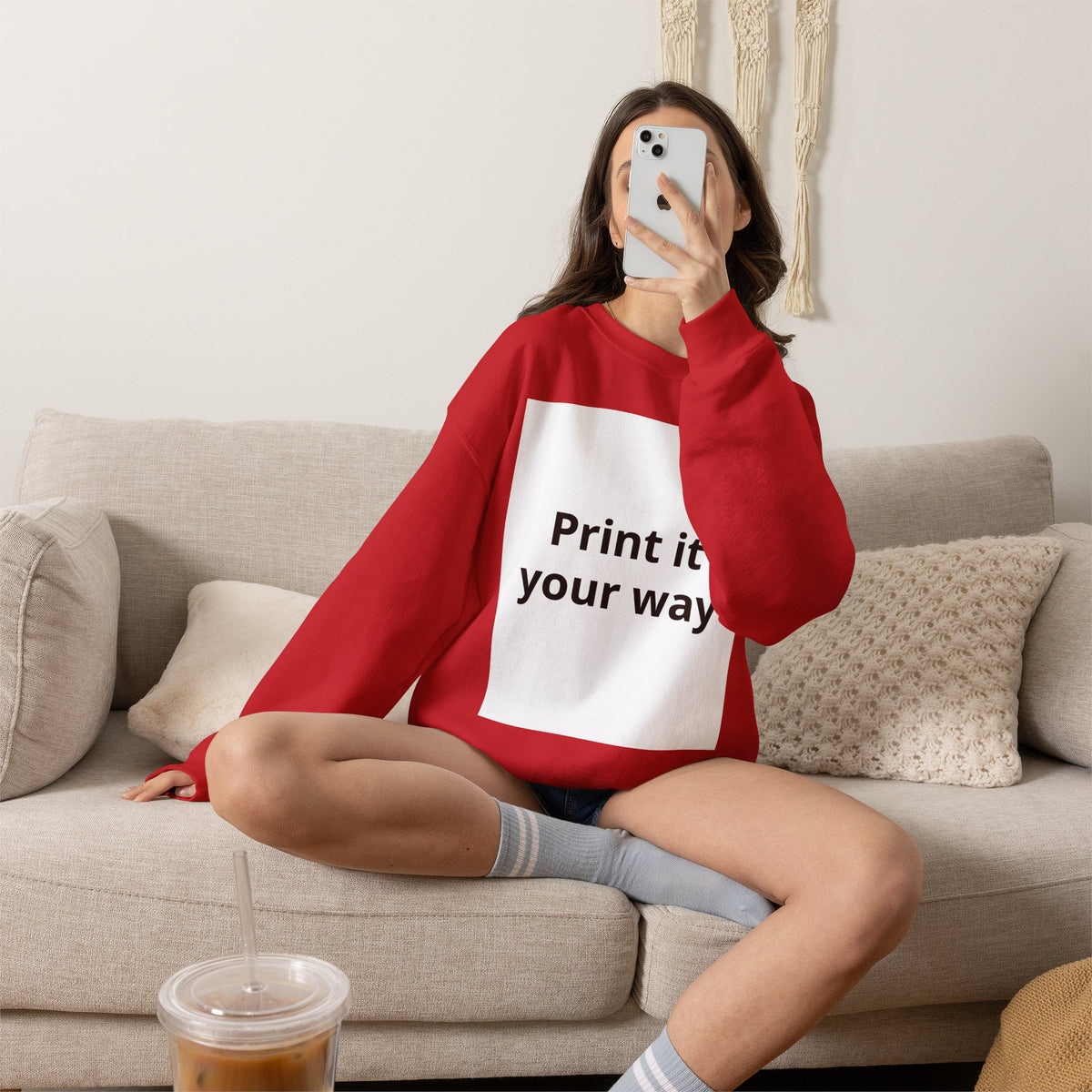 Sweatshirt de Gola Redonda Personalizável