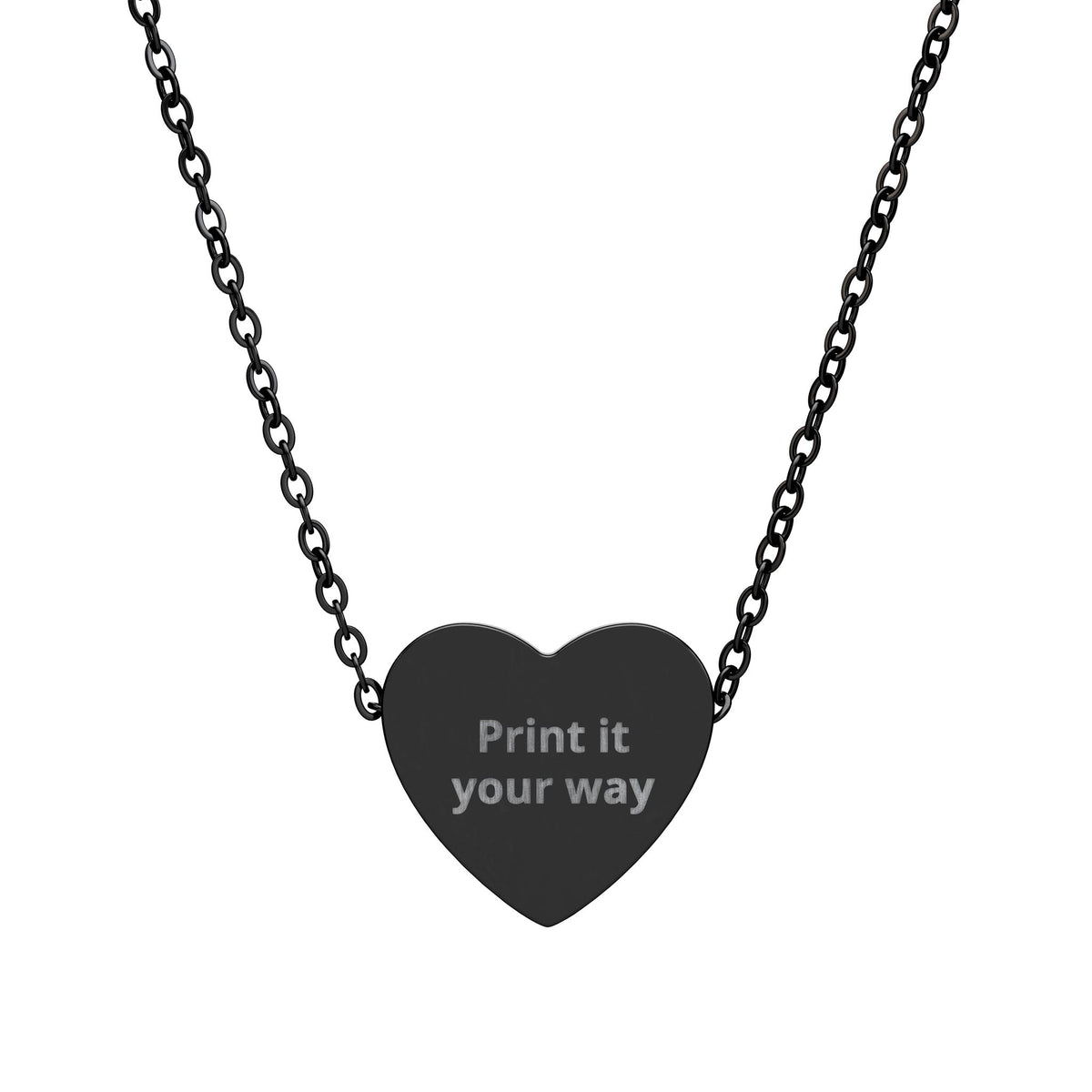 Colar de Coração Personalizável com Gravação