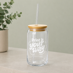 Copo Sipper de Vidro Personalizável 473 ml