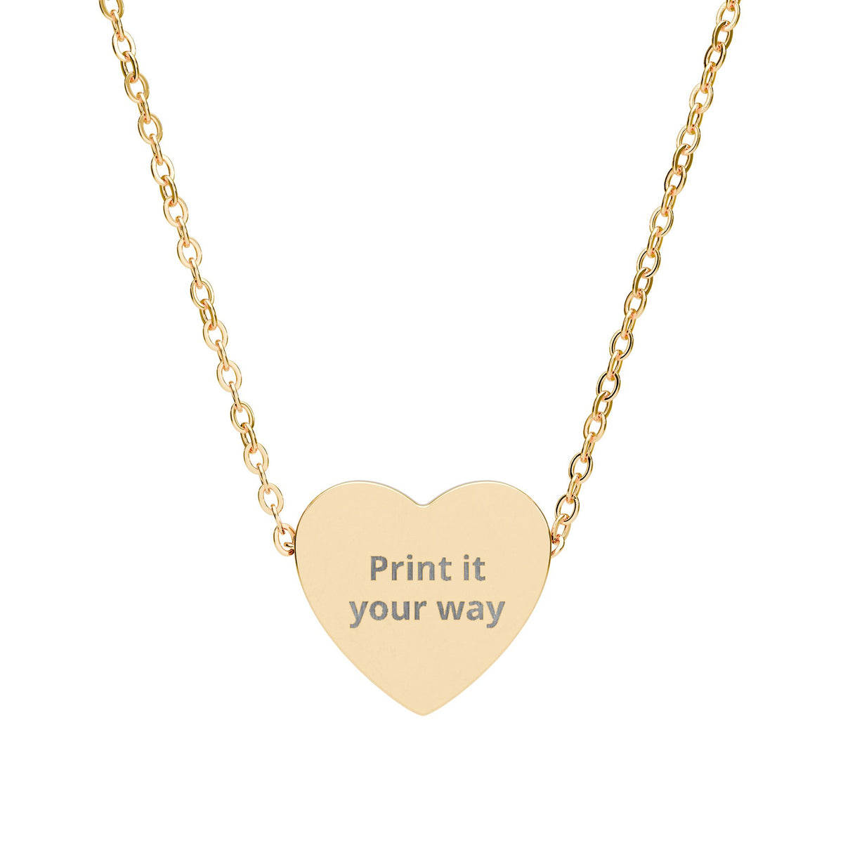 Colar de Coração Personalizável com Gravação