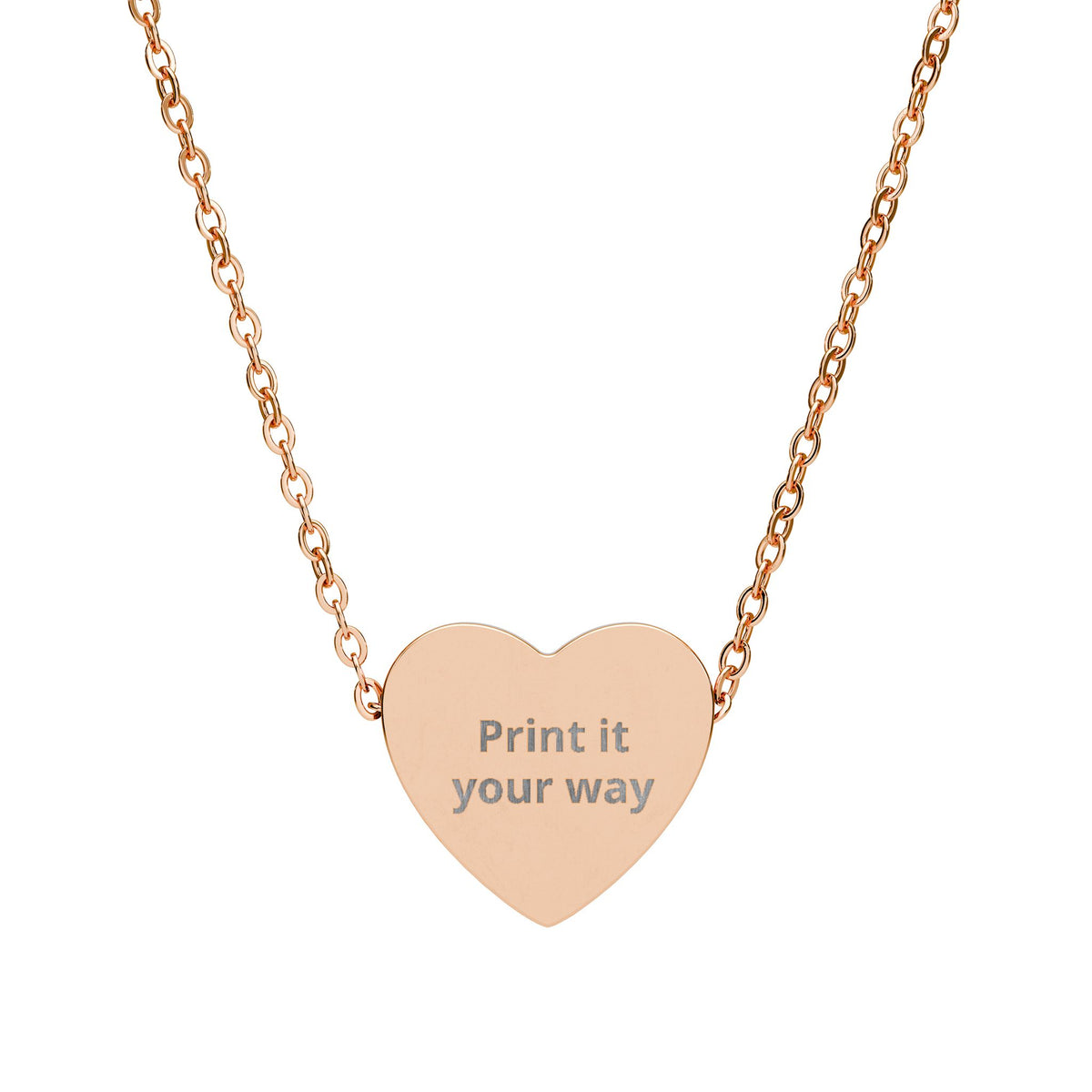Colar de Coração Personalizável com Gravação