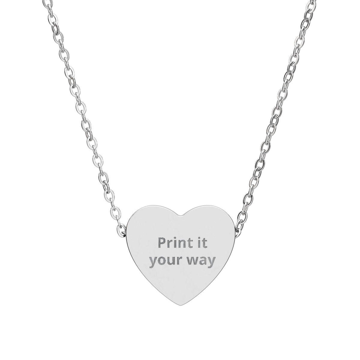 Colar de Coração Personalizável com Gravação