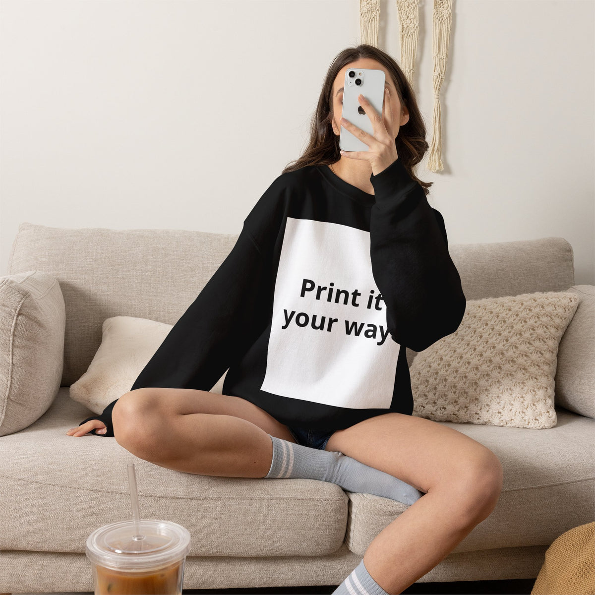 Sweatshirt de Gola Redonda Personalizável