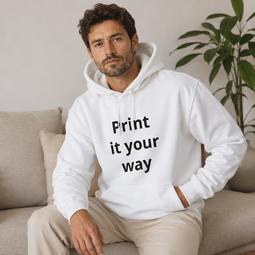 Customizable White Hoodie