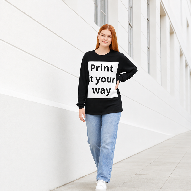 T-Shirt de Manga Comprida Personalizável