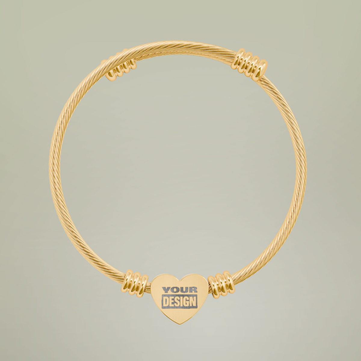 Pulseira Cuff Personalizável com Coração